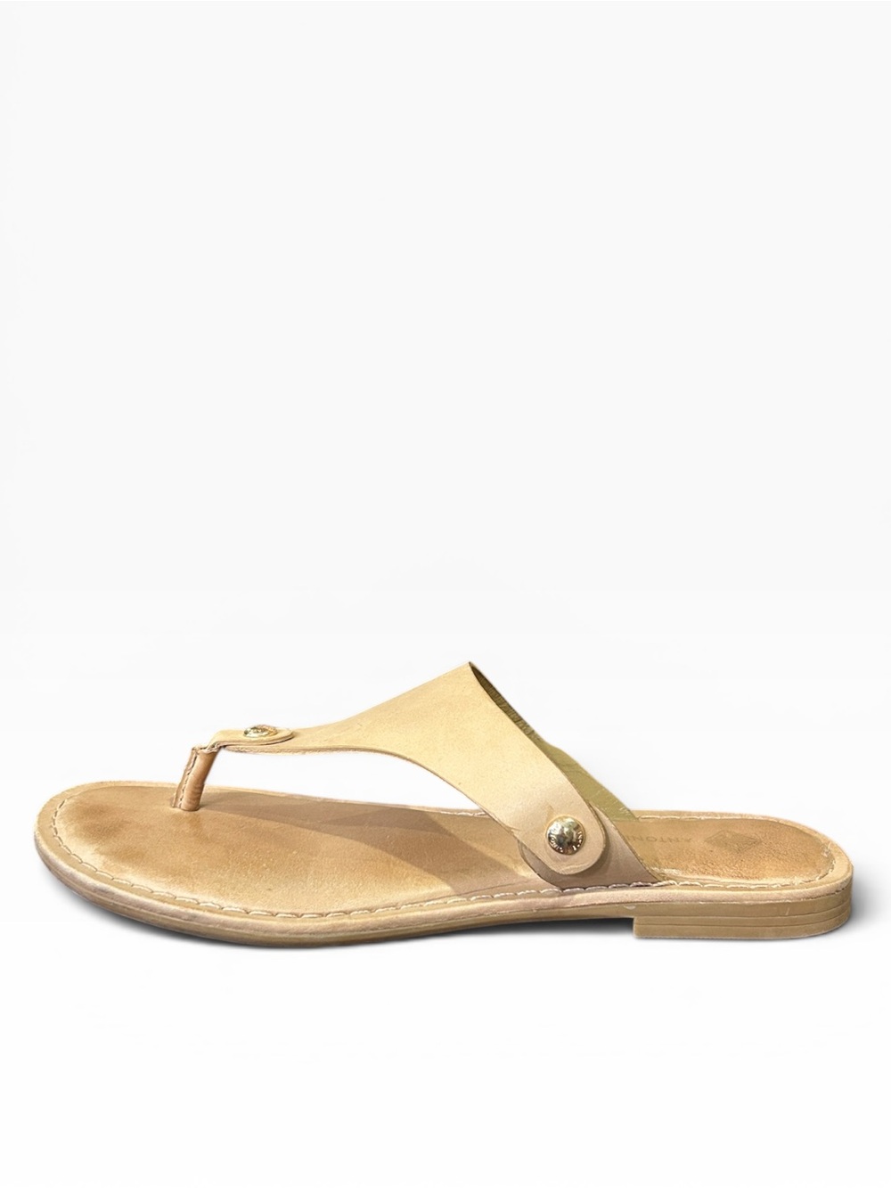 Antonio Melani Lennore Tan Leather Flip Flop Thong Sandals Women’s Size 7 - Picture 3 of 10